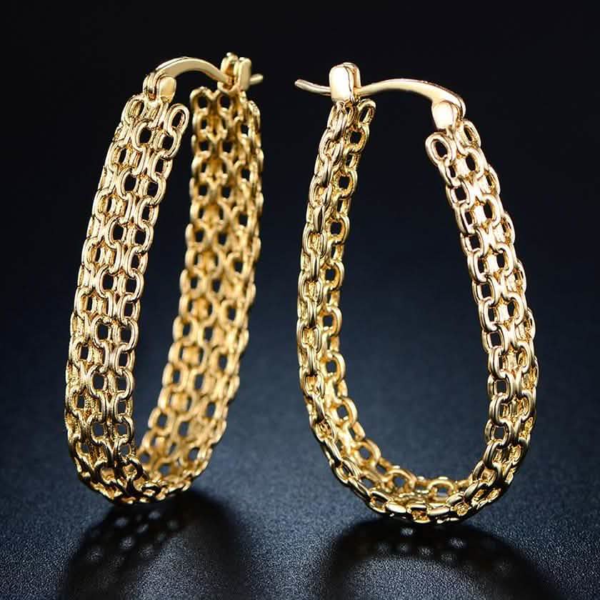 18K Gold Plated Hoop Earrings DailySale