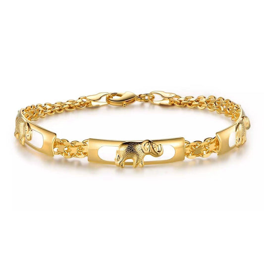 18K Gold Plated Lucky Elephant Parade Bracelet DailySale