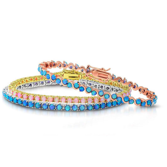 18K Gold Plated Opal Tennis Bracelets DailySale