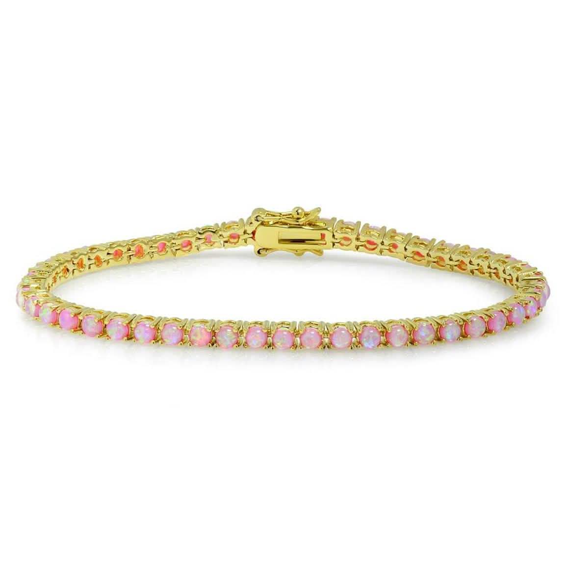 18K Gold Plated Opal Tennis Bracelets DailySale