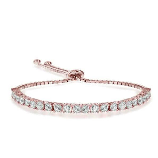 18K Rose Gold Plated 4mm Bolo Bracelet DailySale