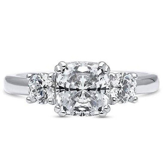 18K White Gold 5.00 Cttw Cushion Cut Engagement Ring DailySale