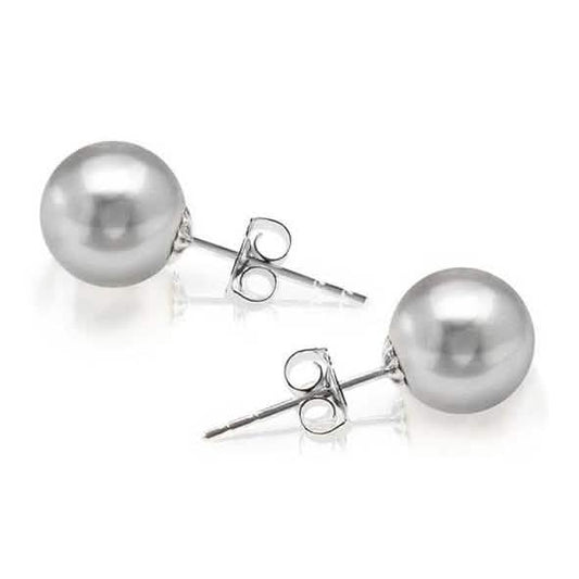 18K White Gold Plated Pearl Stud Earrings DailySale