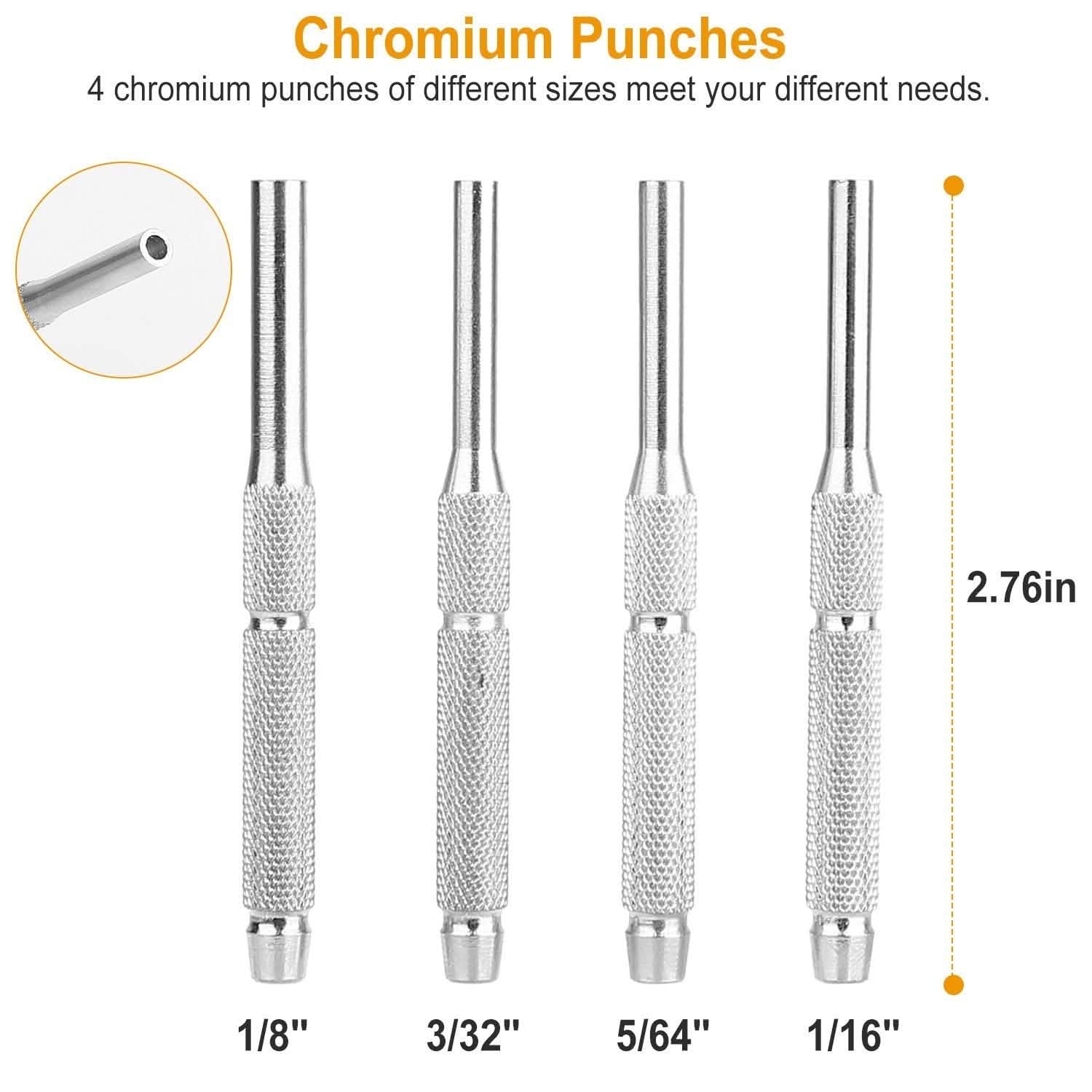 19-Piece: Hammer Punch Set Drift Pin Punch Kit with Portable Storage Box DailySale