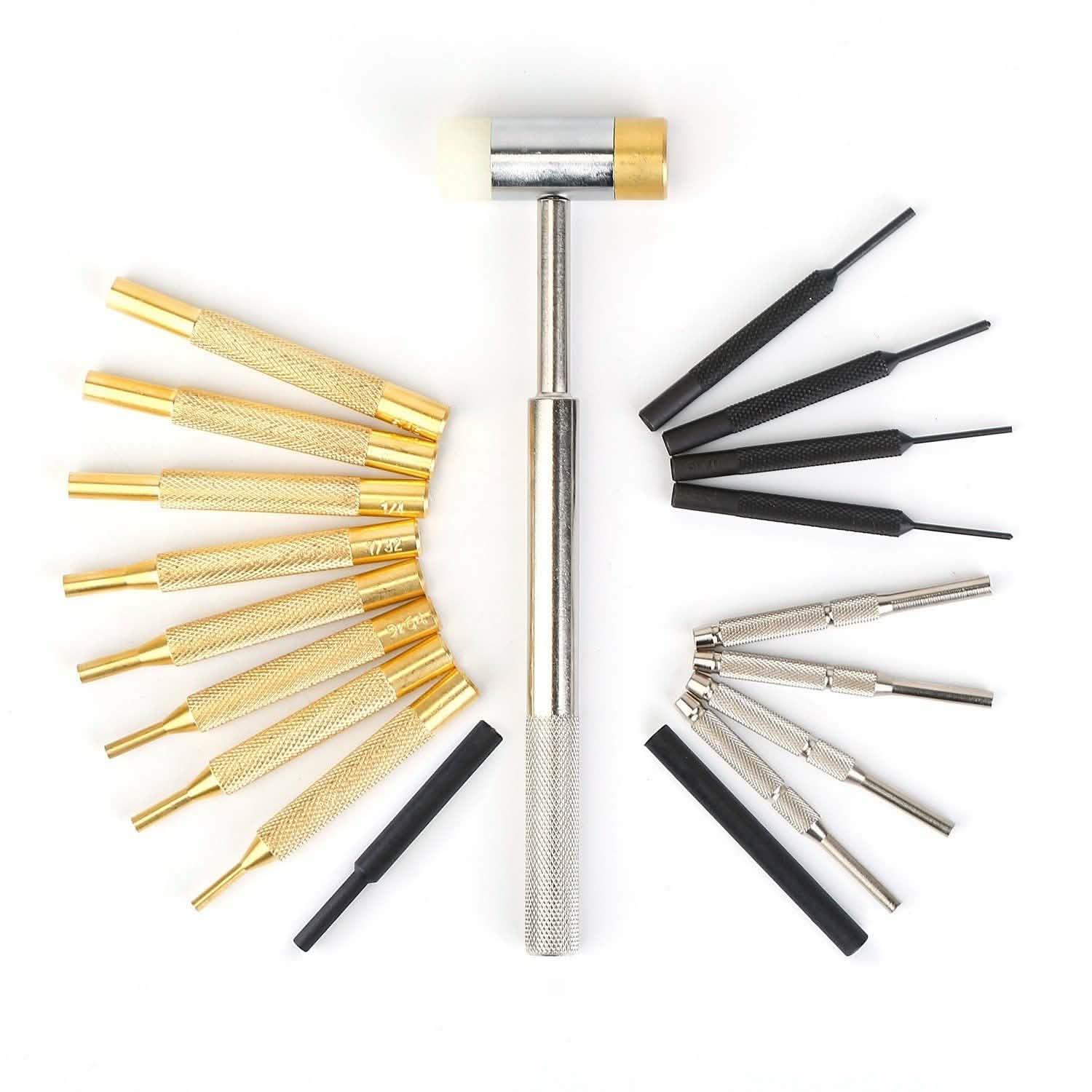 19-Piece: Hammer Punch Set Drift Pin Punch Kit with Portable Storage Box DailySale