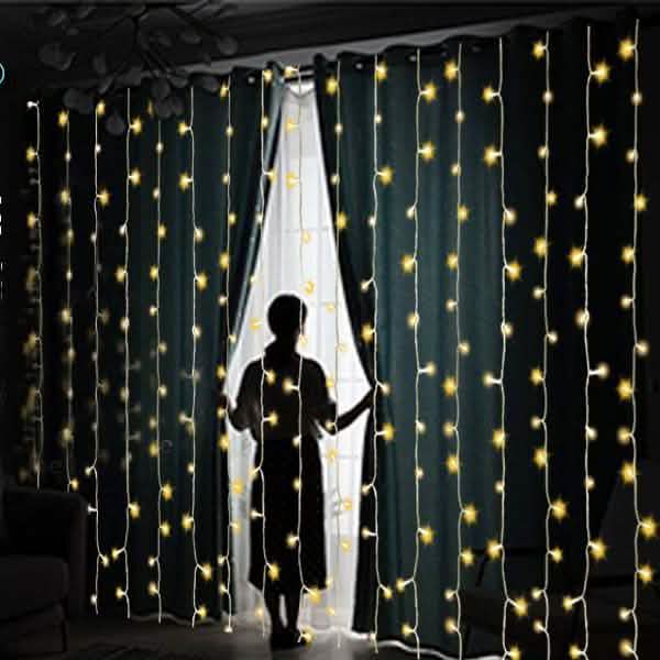 19.6 x 6.6 FT. 448 LED Warm White Waterproof String Fairy Curtain Lights DailySale