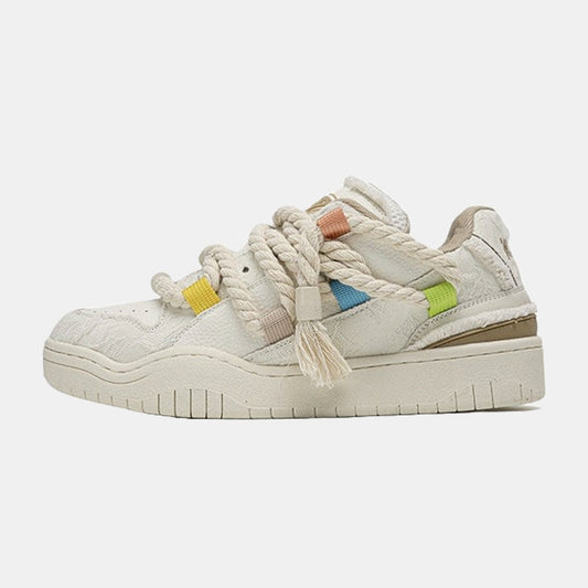 Rope Multicolor Chunky Shoes - Industrial Laced Platform Trainers | Fashionbuy - FASHIONBUY