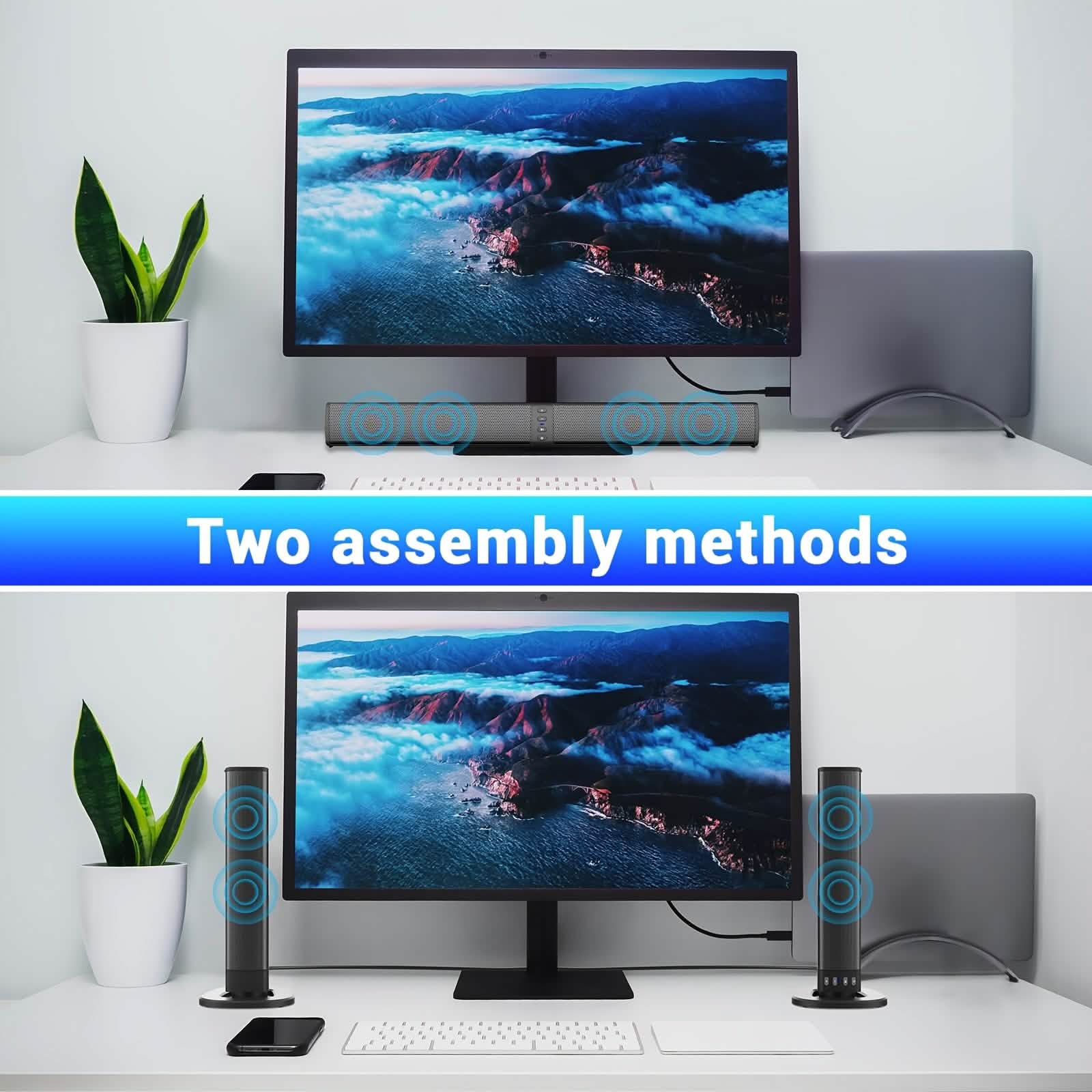 Wireless Soundbar for TV – 2-in-1 Detachable Bluetooth Speaker DailySale