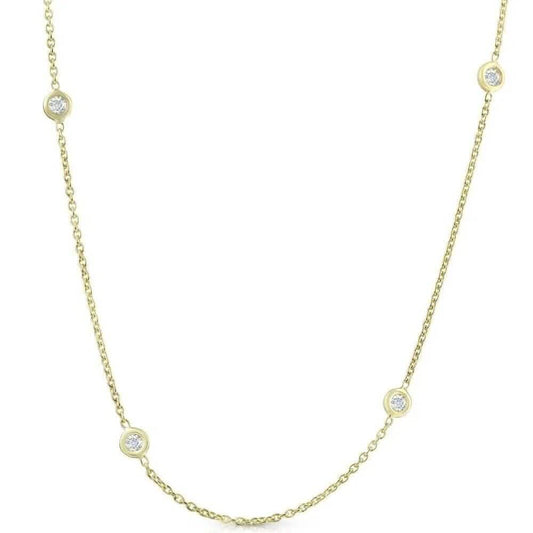 1ct Diamonds By The Yard 18" 14K Yellow Gold Womens Necklace DailySale