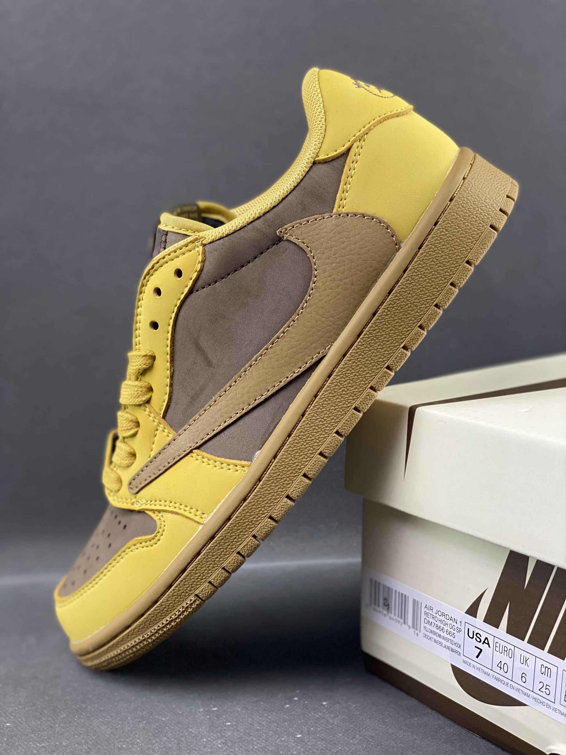 Custom Air Jordan 1 Low x Travis Scott DM7866 665 SneakerNational