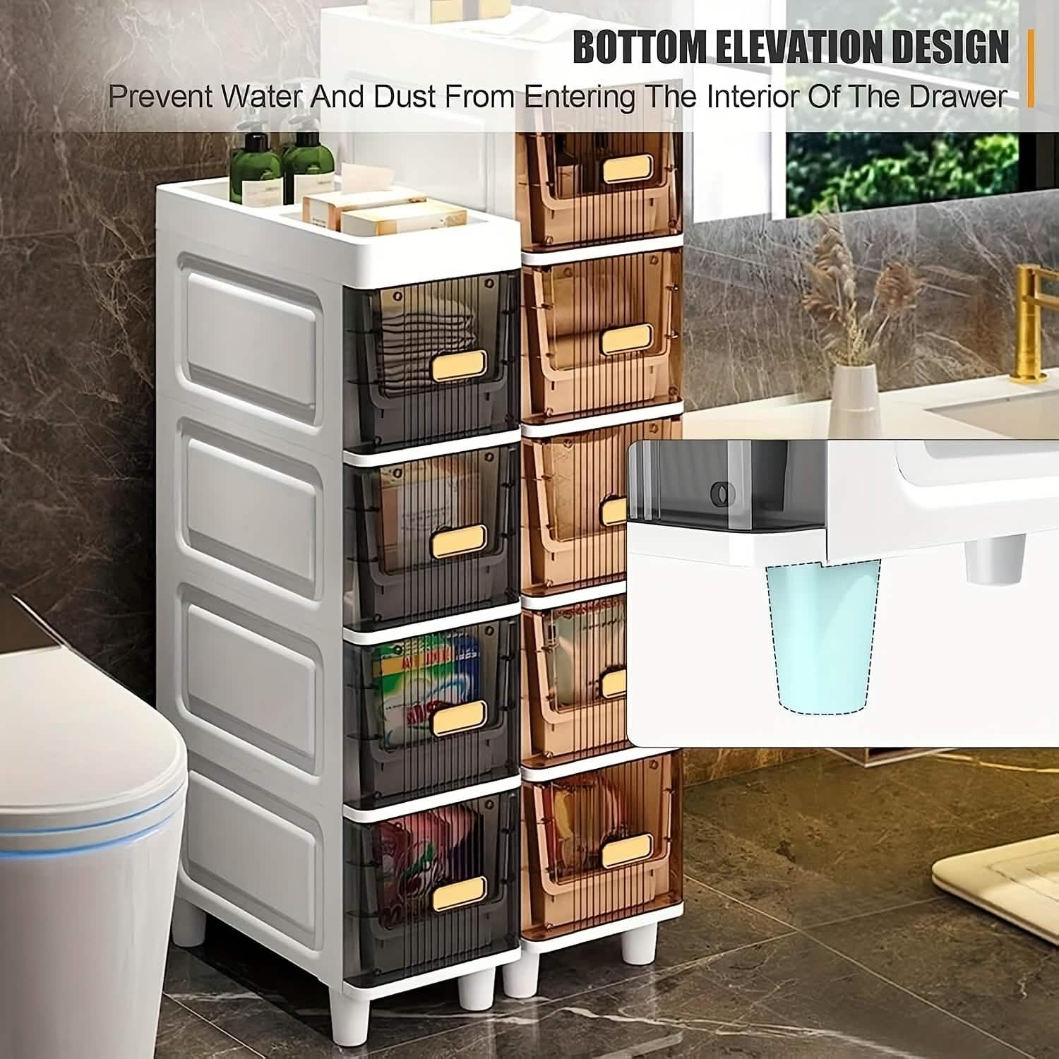 Slimline Multi-Drawer Storage Cabinet – 3, 4, or 6 Layer DailySale