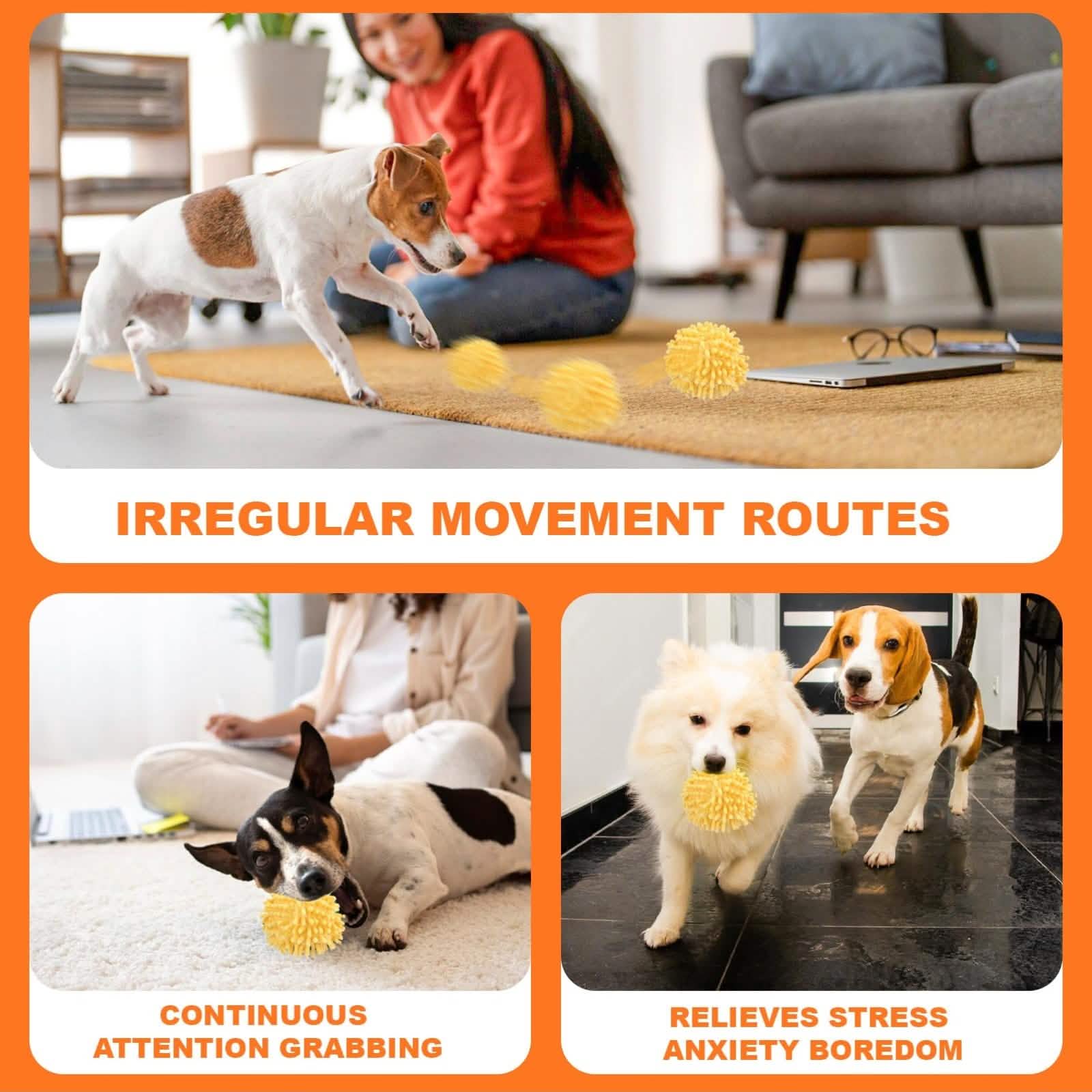 Smart Rolling & Bouncing Pet Ball – Motion-Activated DailySale