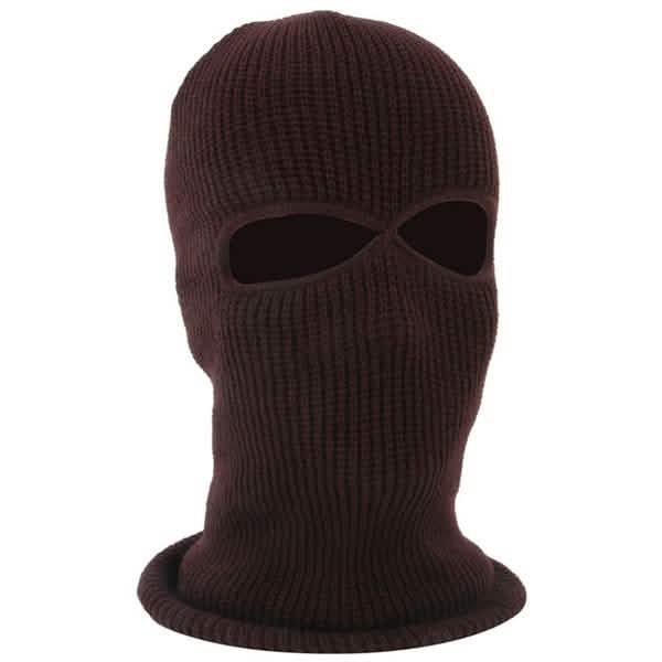 2 Holes Full Face Cover Hood Knitted Balaclava Face Mask DailySale