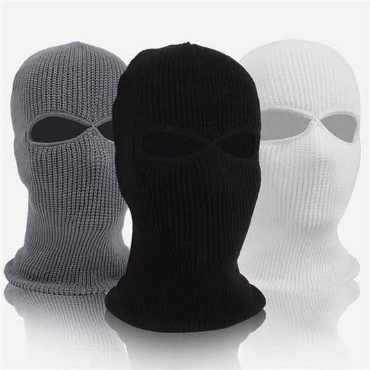 2 Holes Full Face Cover Hood Knitted Balaclava Face Mask DailySale