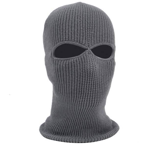2 Holes Full Face Cover Hood Knitted Balaclava Face Mask DailySale