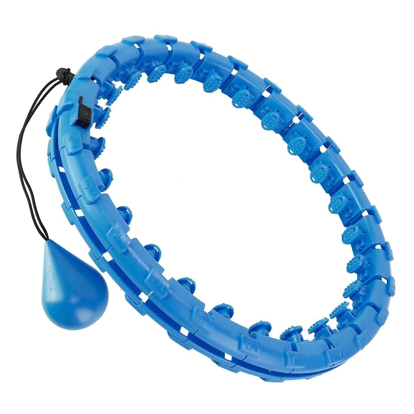 2-in-1 Fitness Hoop 24 Knots Abdomen Fitness Massage Hoops Weighted with 360 Auto Spinning Ball Detachable Knots DailySale