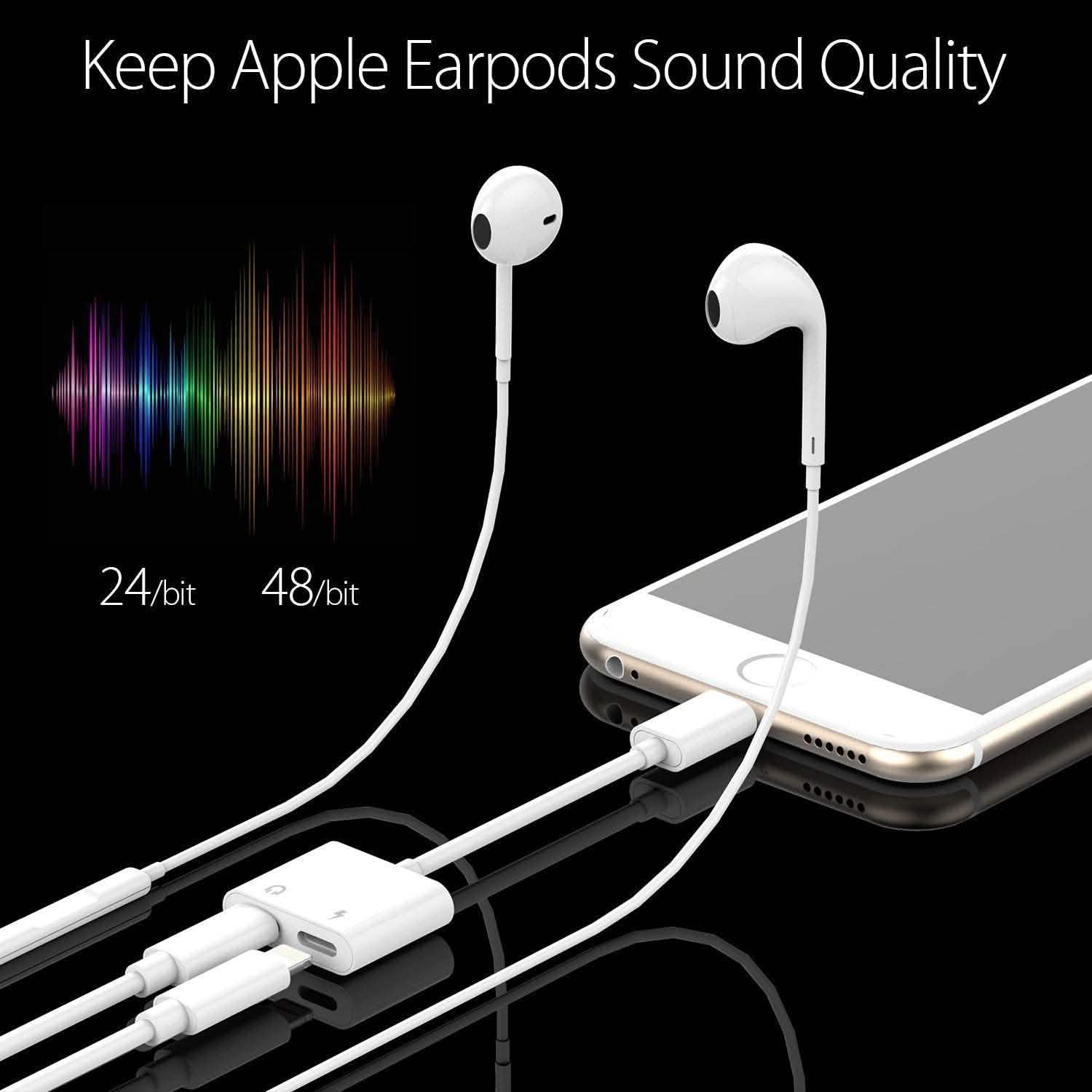 2-in-1 for Lightning Adapter For iPhone 7 8 Plus 10 X DailySale