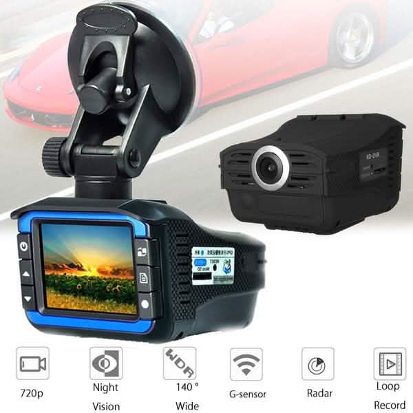 2-in-1 HD Car Hidden DVR Camera Recorder Radar Laser Speed Detector Dash Cam DailySale