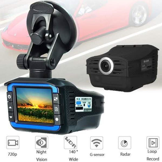 2-in-1 HD Car Hidden DVR Camera Recorder Radar Laser Speed Detector Dash Cam DailySale