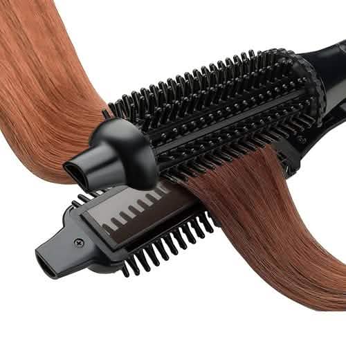 2-in-1 Perfecter Flat Iron Hair Straightener and Hot Round Brush DailySale