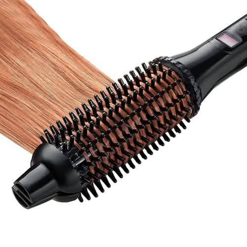 2-in-1 Perfecter Flat Iron Hair Straightener and Hot Round Brush DailySale
