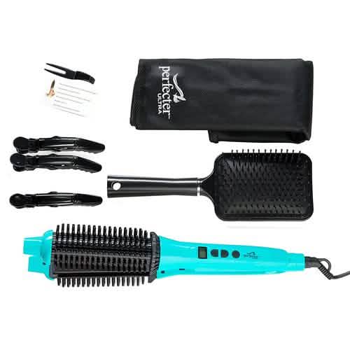 2-in-1 Perfecter Flat Iron Hair Straightener and Hot Round Brush DailySale