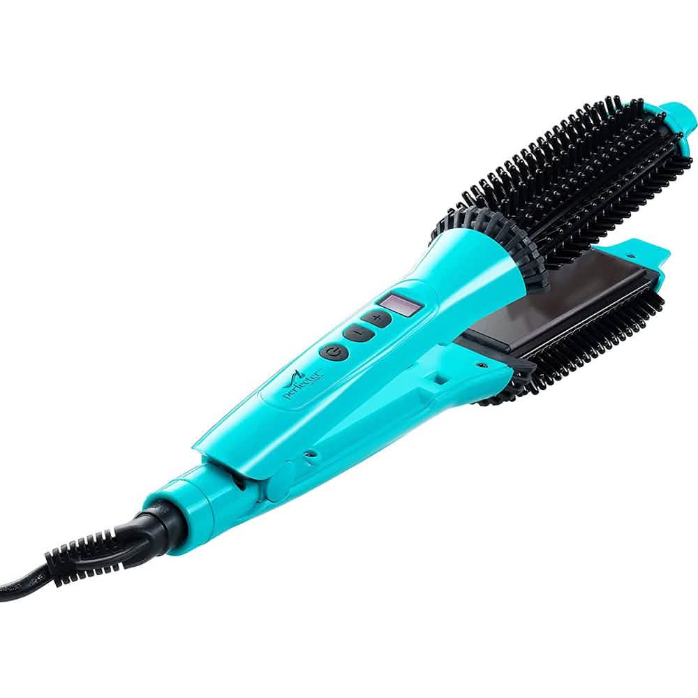 2-in-1 Perfecter Flat Iron Hair Straightener and Hot Round Brush DailySale