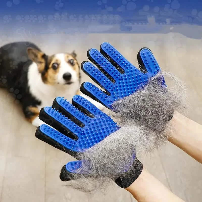 2-in-1 Pet Grooming Gloves Brushes For Dogs And Cat DailySale