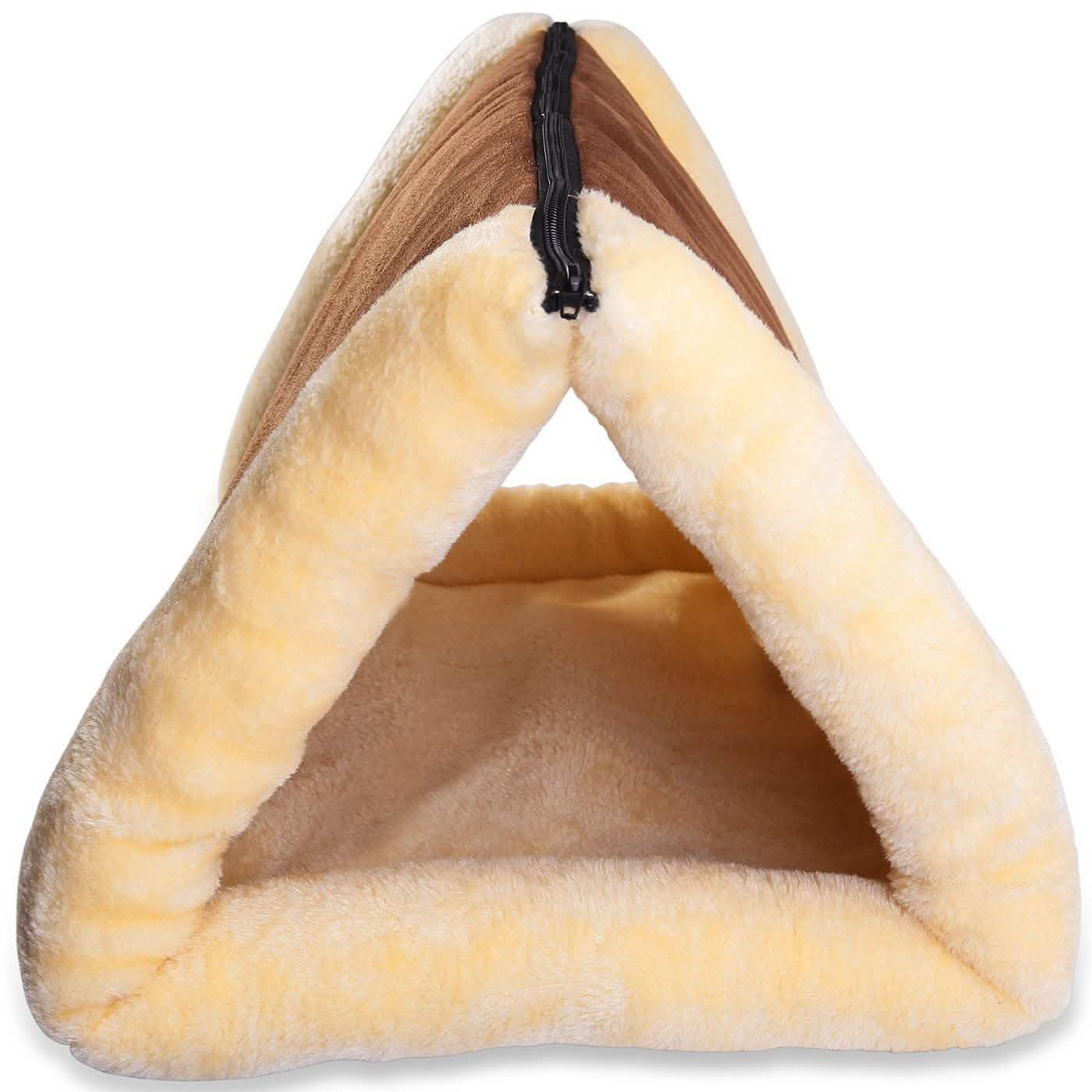 2-in-1 Pet Tunnel Fleece Bed for Cats & Dogs DailySale