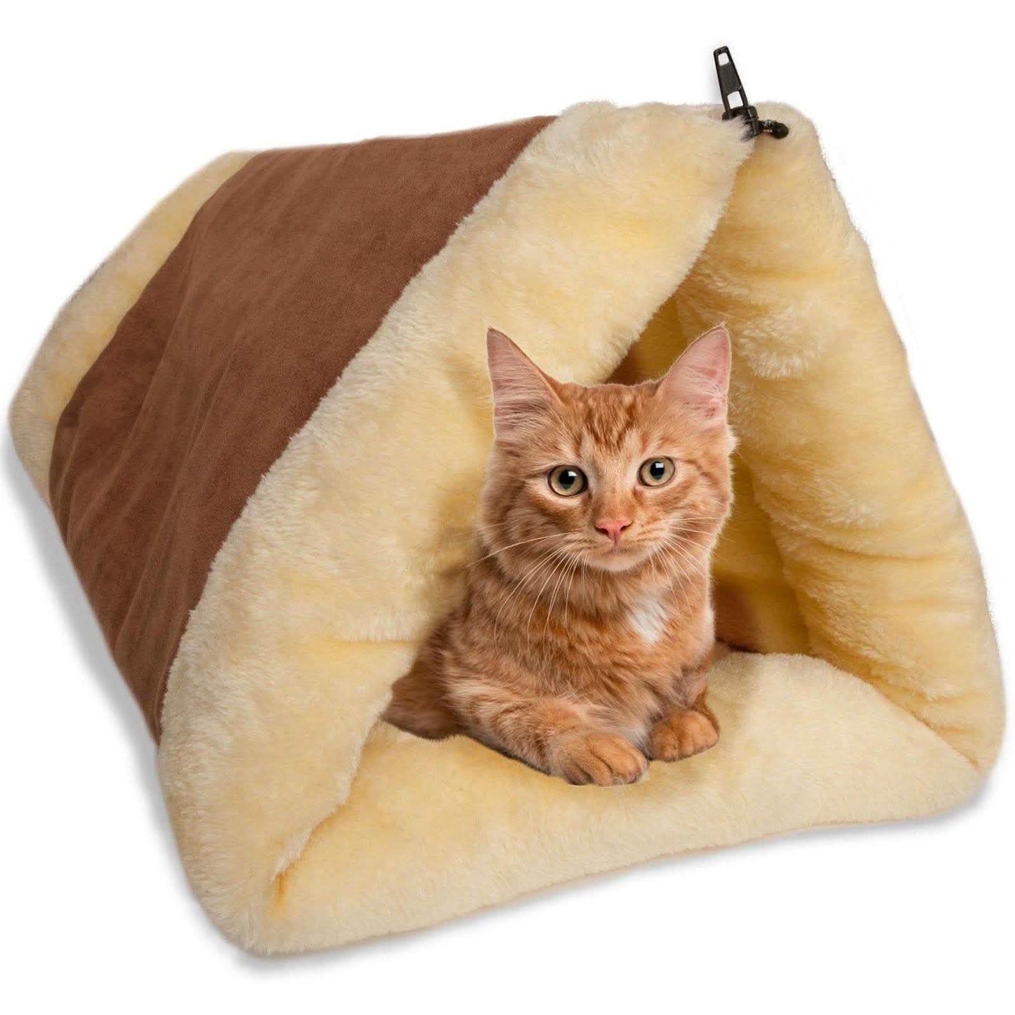 2-in-1 Pet Tunnel Fleece Bed for Cats & Dogs DailySale