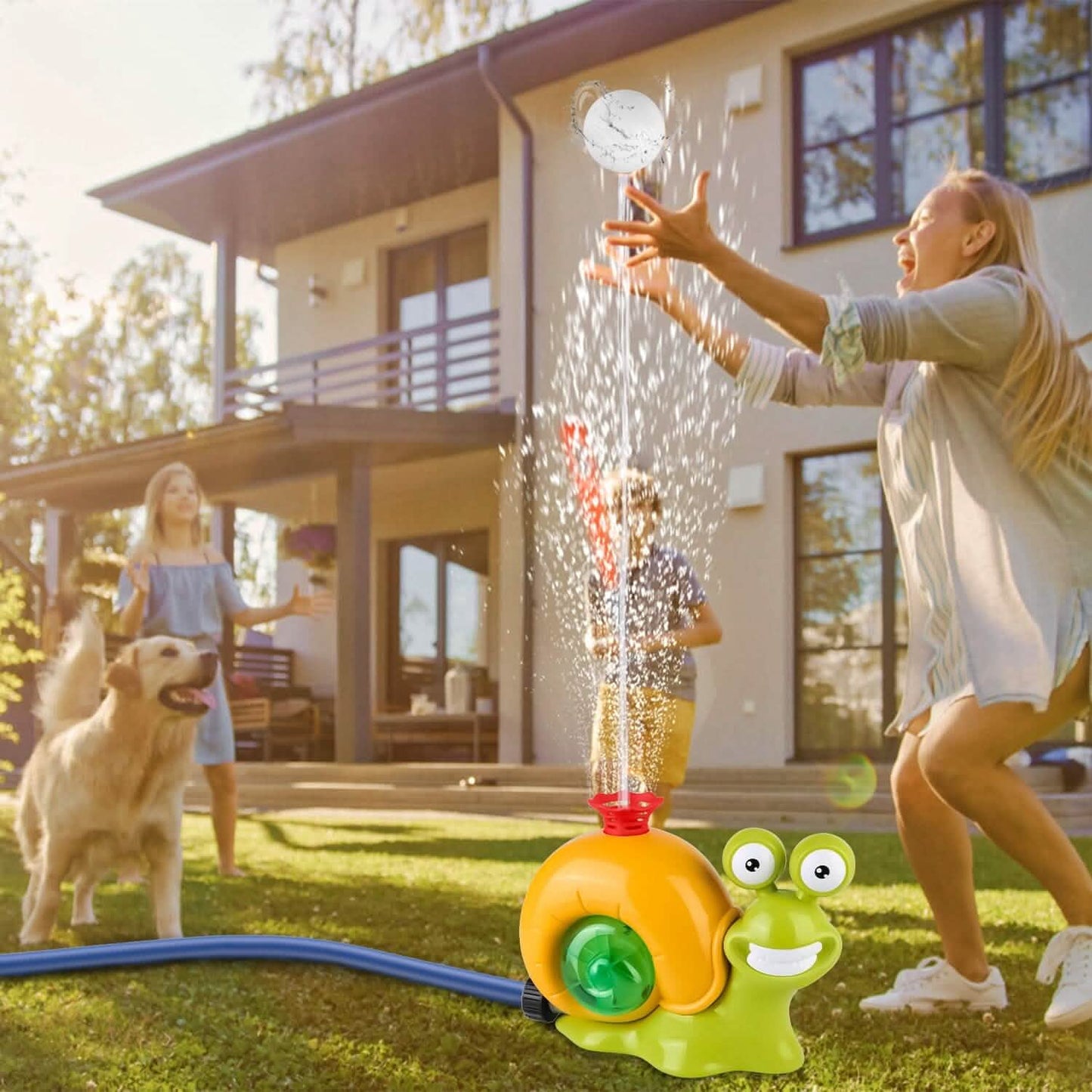 2-in-1 Snail Water Sprinkler Baseball Toy with 2 Sprinkler Nozzles DailySale