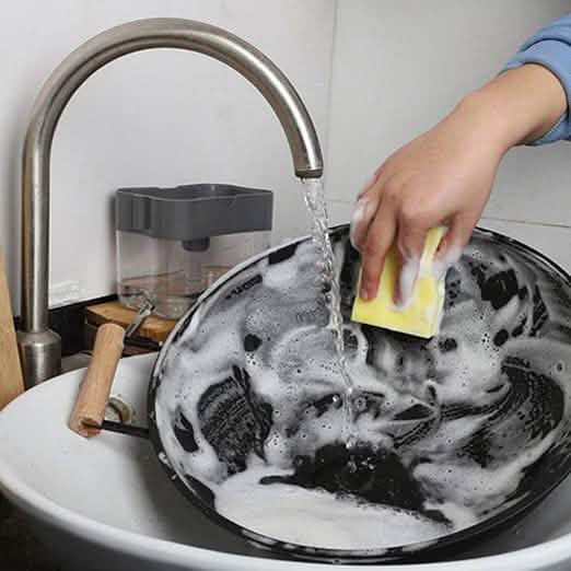 2-in-1 Soap Dispenser Pump with Sponge Holder DailySale