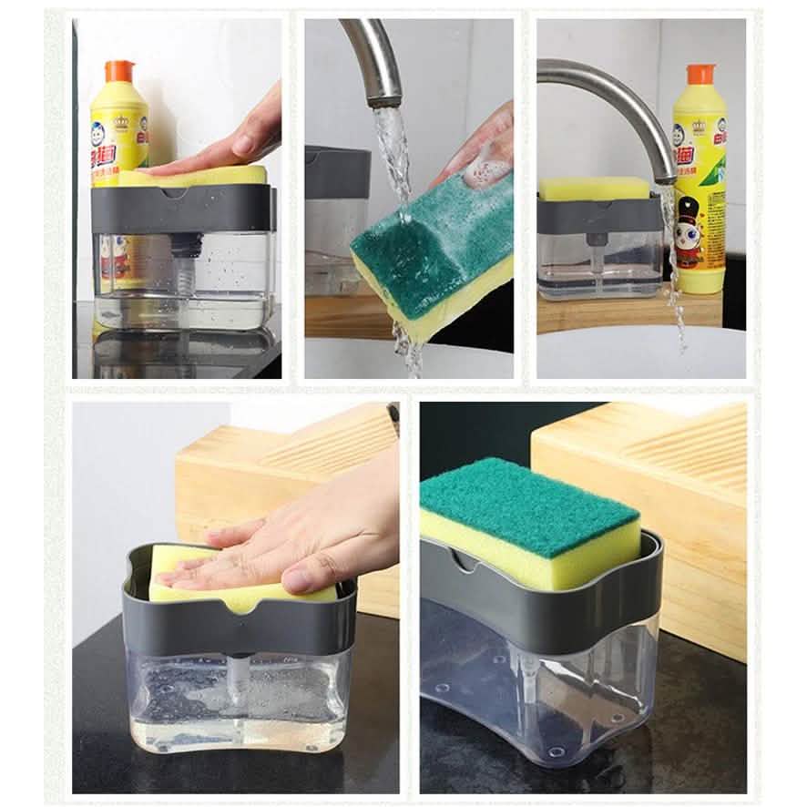 2-in-1 Soap Dispenser Pump with Sponge Holder DailySale