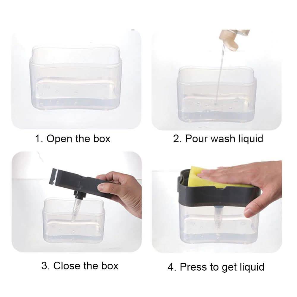 2-in-1 Soap Dispenser Pump with Sponge Holder DailySale