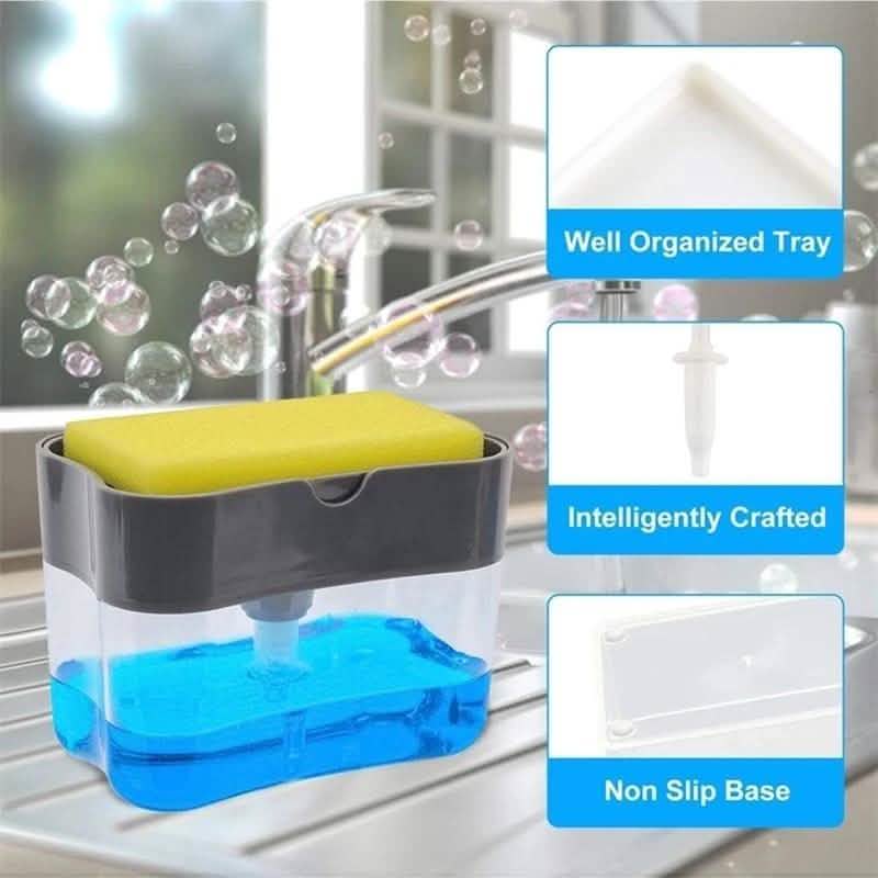 2-in-1 Soap Dispenser Pump with Sponge Holder DailySale