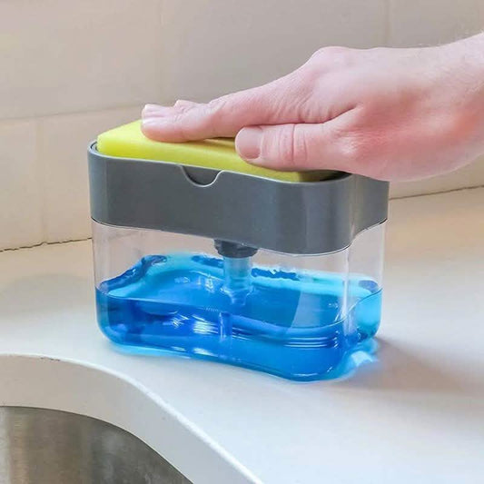 2-in-1 Soap Dispenser Pump with Sponge Holder DailySale