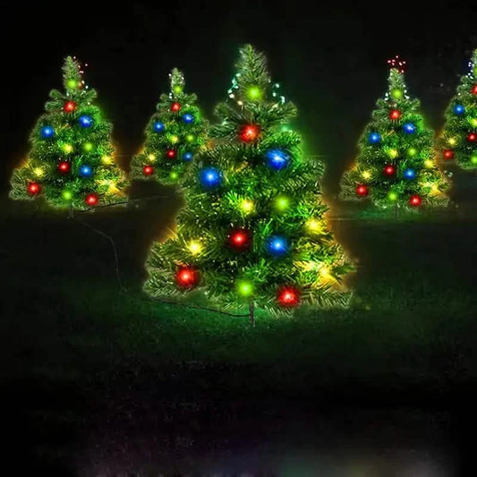 2-in-1 Solar Christmas Tree Lawn Light DailySale