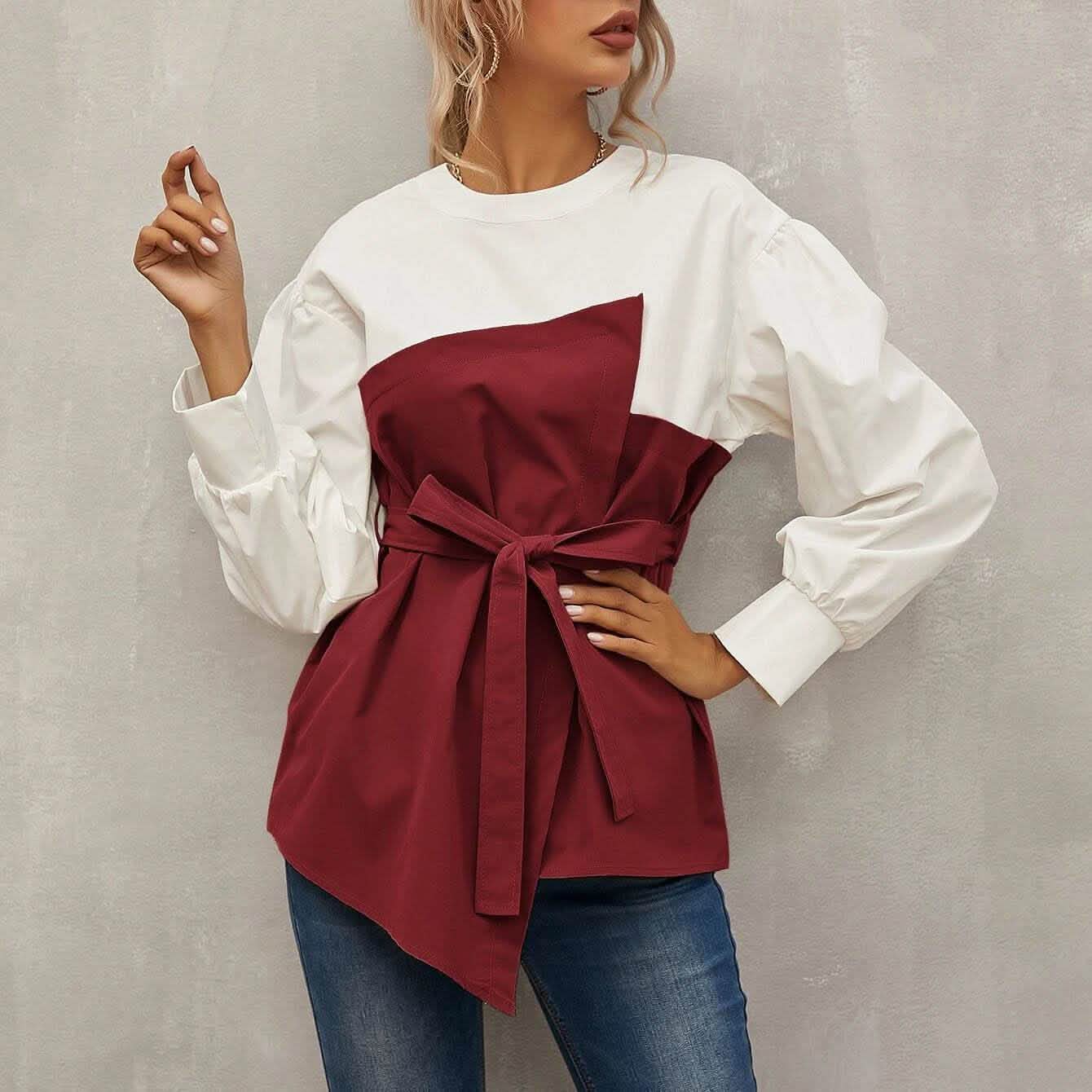 2-in-1 Top Keyhole Back Belted DailySale