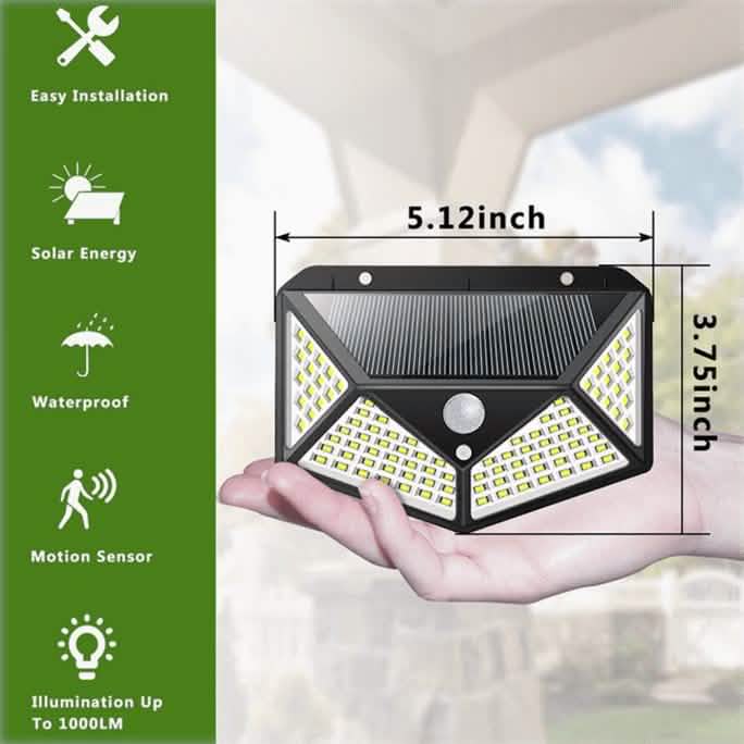 2-Pack: 100-LED Solar Powered Motion Sensor Lights With 270° Wide Angle DailySale