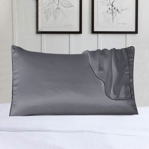 2-Pack: 100% Silk Pillow Cover with Trim DailySale