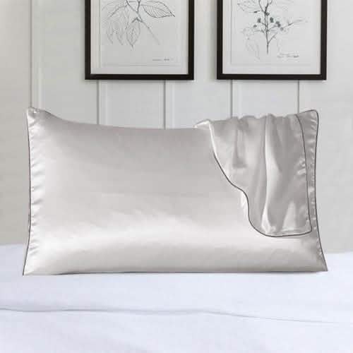 2-Pack: 100% Silk Pillow Cover with Trim DailySale