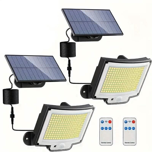 2-Pack: 228 LED Outdoor Split Solar Wall Lights DailySale