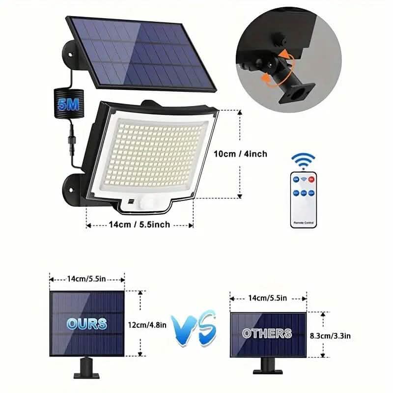 2-Pack: 228 LED Outdoor Split Solar Wall Lights DailySale