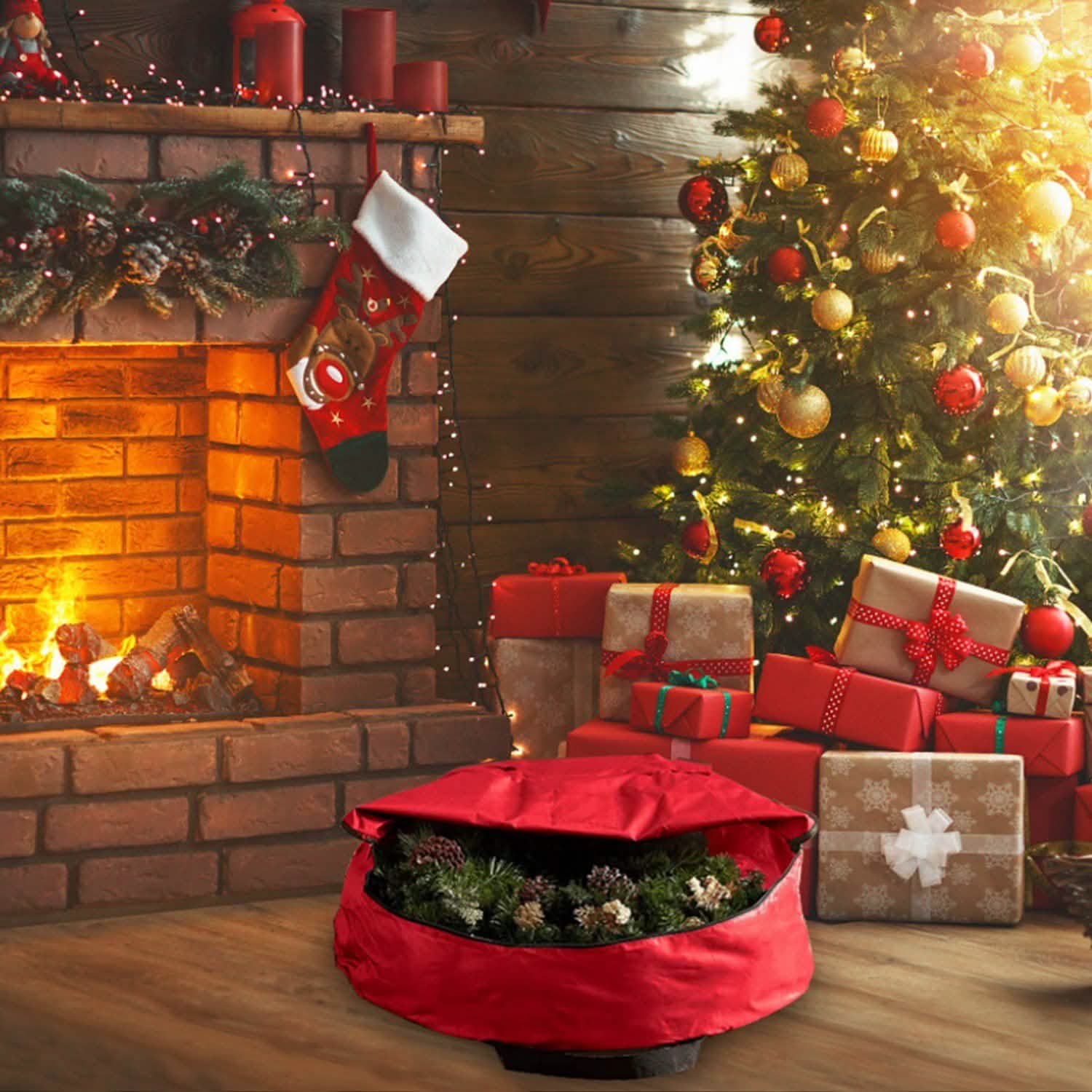 2-Pack: 30" Christmas Wreath Storage Bag 88L DailySale