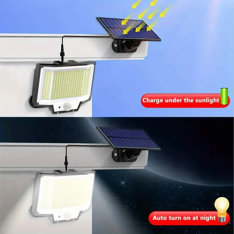 2-Pack: 200-LED/3Modes Upgraded Split Solar Motion Sensor Light Outdoor with Remote DailySale