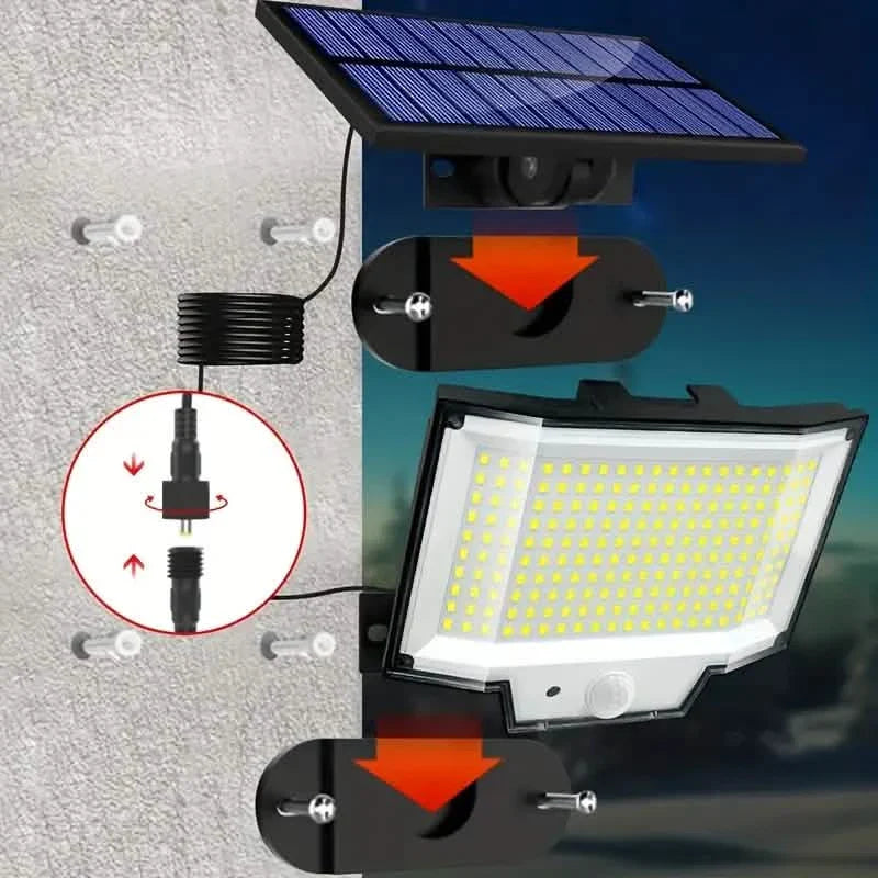 2-Pack: 200-LED/3Modes Upgraded Split Solar Motion Sensor Light Outdoor with Remote DailySale