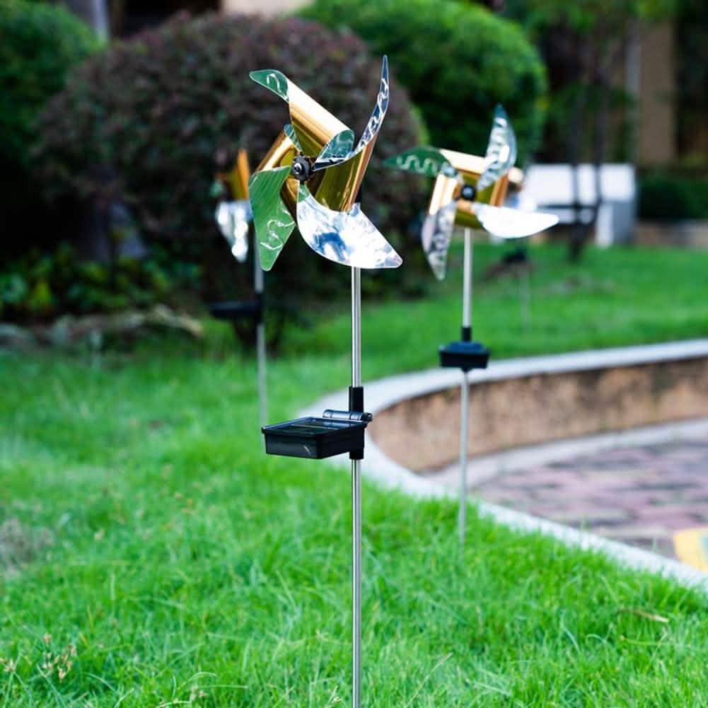 2-Pack: 32LED Outdoor Solar Ground Light Garden Lawn Waterproof Windmill Lamp DailySale