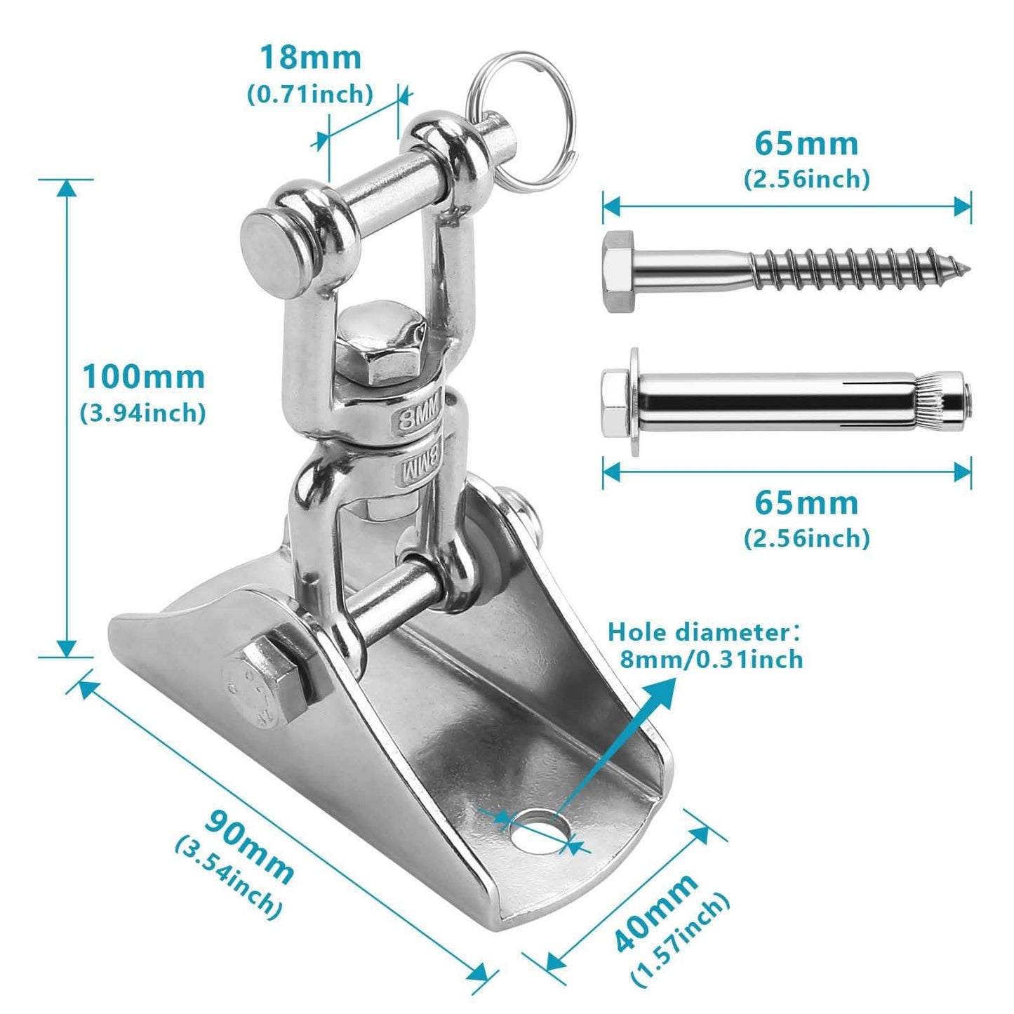 2-Pack: 360° Rotation Swing Hanger Brackets Set DailySale