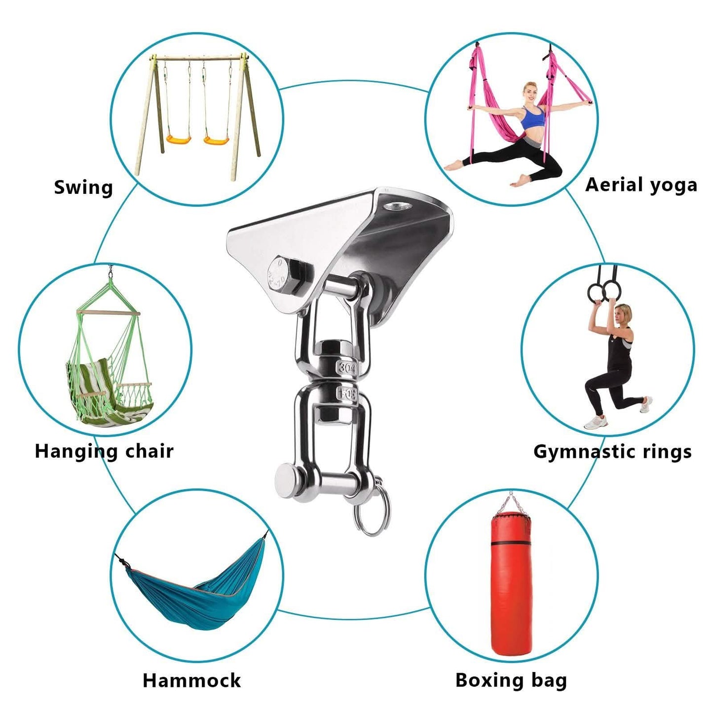2-Pack: 360° Rotation Swing Hanger Brackets Set DailySale