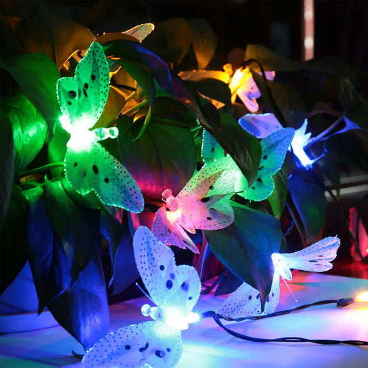 2-Pack: 3.8M Solar String Butterfly Lights DailySale